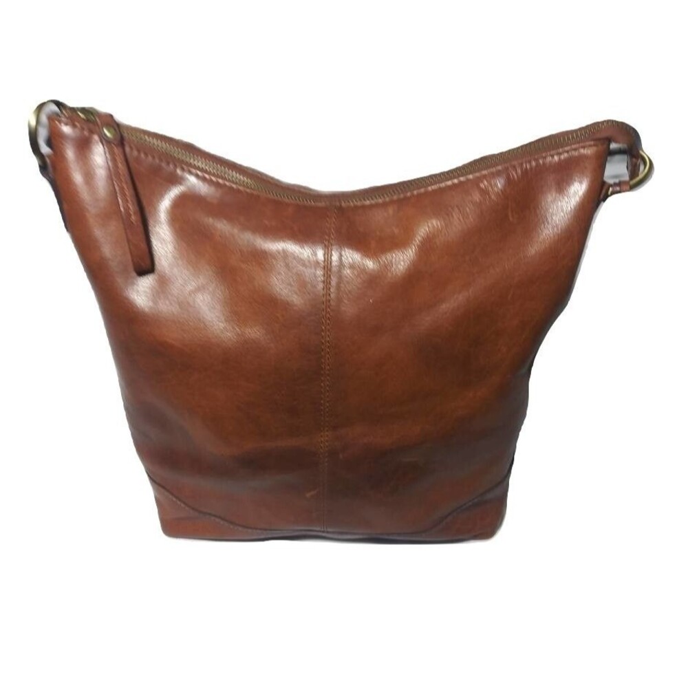 DIBA True Leather Shoulder Bag Chestnut Brown Handbag Medium